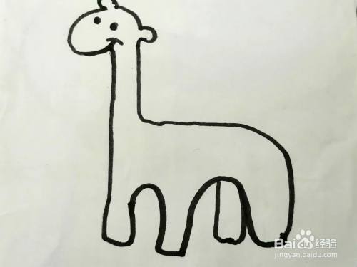 怎样画“长颈鹿”简笔画？