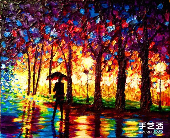 盲人艺术家靠触摸和纹理创造动人的彩色画作 -  www.shouyihuo.com