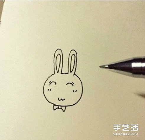 卡通小兔子简笔画教程 简单又可爱小兔子画法 -  www.shouyihuo.com