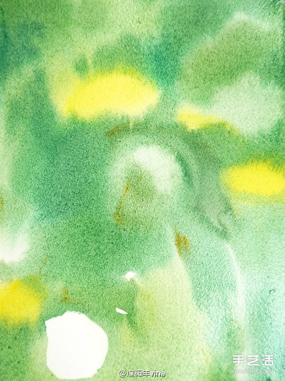 用盐和水彩画蒲公英的作品 带有油画般质感 -  www.shouyihuo.com