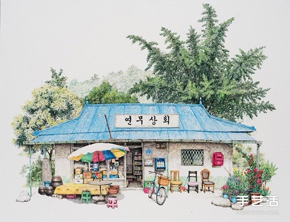 人情味是非卖品！韩国艺术家二十年的柑仔店画作 -  www.shouyihuo.com
