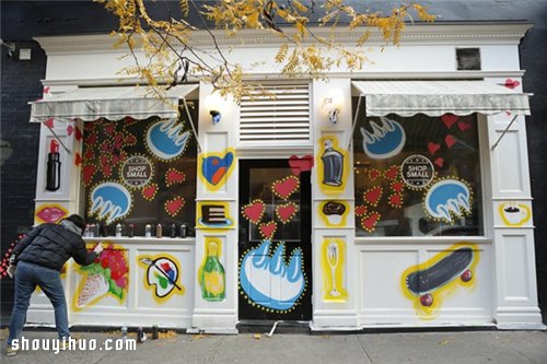 店铺外墙上的涂鸦艺术 帮助店主们招揽顾客 -  www.shouyihuo.com