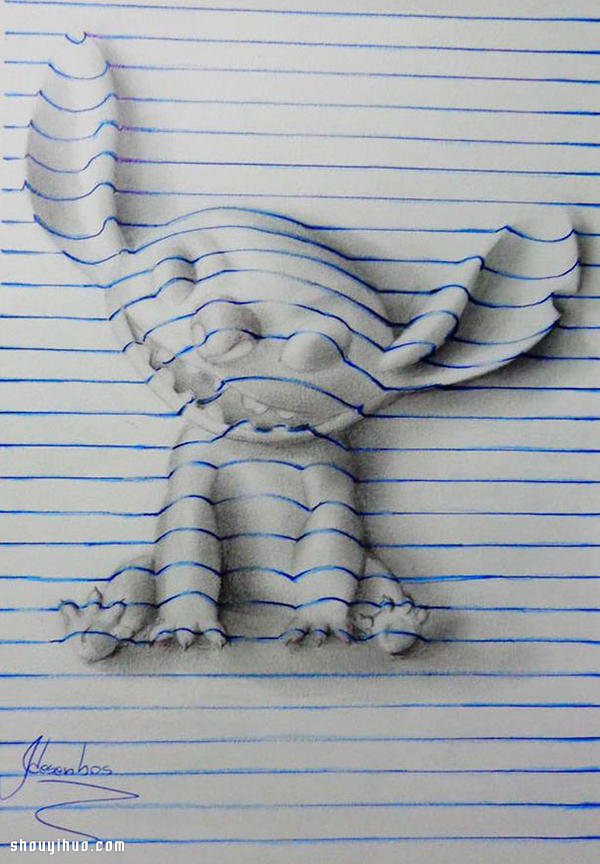 笔记本上的魔法师 J Desenhos 手绘浮雕 -  www.shouyihuo.com